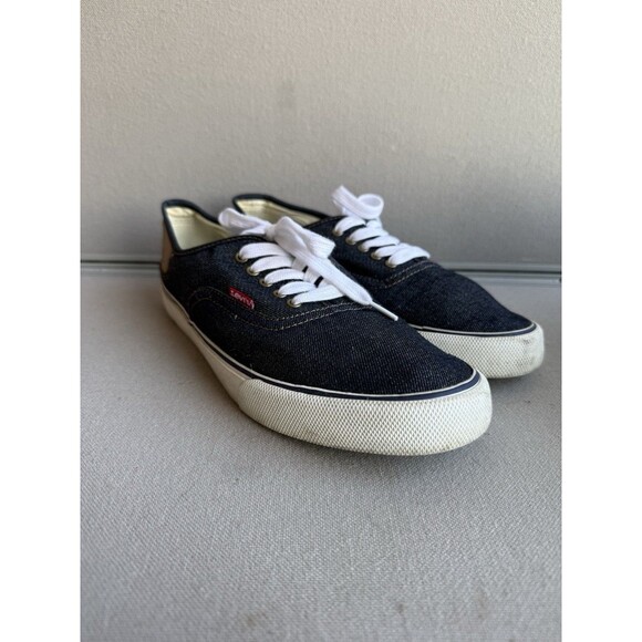 023-036 Levi's Sneakers Men's Size 10 Blue Textile Canvas Low Top Casual Shoes - Picture 1 of 3